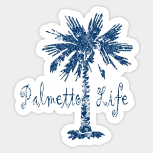 Aged Blue Palmetto Life Sticker